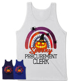 Spooky Procurement clerk Shirt, Halloween Rainbow Shirt for Women, Funny Pumpkin Shirt for Procurement clerk, Halloween Gift