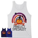 Spooky Product Specialist Shirt, Halloween Rainbow Shirt for Women, Funny Pumpkin Shirt for Product Specialist, Halloween Gift