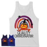 Spooky Quality Coordinator Shirt, Halloween Rainbow Shirt for Women, Funny Pumpkin Shirt for Quality Coordinator, Halloween Gift