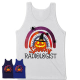 Spooky Radiologist Shirt, Halloween Rainbow Shirt for Women, Funny Pumpkin Shirt for Radiologist, Halloween Gift