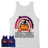 Spooky Registered Representative Shirt, Halloween Rainbow Shirt for Women, Funny Pumpkin Shirt for Registered Representative, Halloween Gift