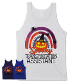 Spooky Transportation Assistant Shirt, Halloween Rainbow Shirt for Women, Funny Pumpkin Shirt for Transportation Assistant, Halloween Gift