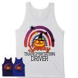 Spooky Transportation Driver Shirt, Halloween Rainbow Shirt for Women, Funny Pumpkin Shirt for Transportation Driver, Halloween Gift