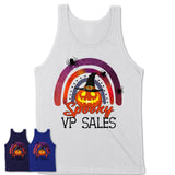 Spooky Vp Sales Shirt, Halloween Rainbow Shirt for Women, Funny Pumpkin Shirt for Vp Sales, Halloween Gift