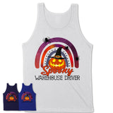 Spooky Warehouse Driver Shirt, Halloween Rainbow Shirt for Women, Funny Pumpkin Shirt for Warehouse Driver, Halloween Gift