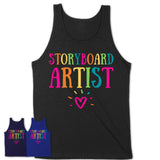 Storyboard Artist Rainbow Lettering Heart Shirt, Employee Appreciation Gifts