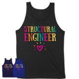Structural Engineer Rainbow Lettering Heart Shirt, Employee Appreciation Gifts