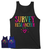 Survey Researcher Rainbow Lettering Heart Shirt, Employee Appreciation Gifts