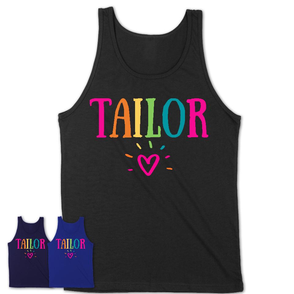 Tailor Rainbow Lettering Heart Shirt, Employee Appreciation Gifts