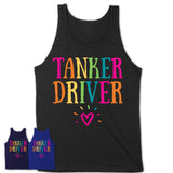 Tanker Driver Rainbow Lettering Heart Shirt, Employee Appreciation Gifts