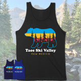 Taos Ski Valley New Mexico Funny Mountain Hiking Camping Adventure Bear Pattern Vintage Gift Shirt