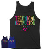 Technical Instructor Rainbow Lettering Heart Shirt, Employee Appreciation Gifts