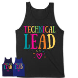 Technical Lead Rainbow Lettering Heart Shirt, Employee Appreciation Gifts