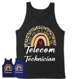 Telecom Technician Because Your Life Worth My Time Rainbow T-Shirt