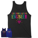 Telecommunications Engineer Rainbow Lettering Heart Shirt, Employee Appreciation Gifts