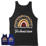 Telecommunications Technician Because Your Life Worth My Time Rainbow T-Shirt