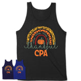 Thankful CPA Shirt, Pumpkin Rainbow Sweater for Fall Lovers, Thanksgiving Gift for CPA Women