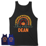 Thankful Dean Shirt, Pumpkin Rainbow Sweater for Fall Lovers, Thanksgiving Gift for Dean Women
