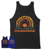 Thankful Echocardiographer Shirt, Pumpkin Rainbow Sweater for Fall Lovers, Thanksgiving Gift for Echocardiographer Women