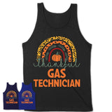 Thankful Gas Technician Shirt, Pumpkin Rainbow Sweater for Fall Lovers, Thanksgiving Gift for Gas Technician Women