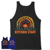 Thankful Kitchen Staff Shirt, Pumpkin Rainbow Sweater for Fall Lovers, Thanksgiving Gift for Kitchen Staff Women