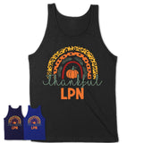 Thankful LPN Shirt, Pumpkin Rainbow Sweater for Fall Lovers, Thanksgiving Gift for LPN Women