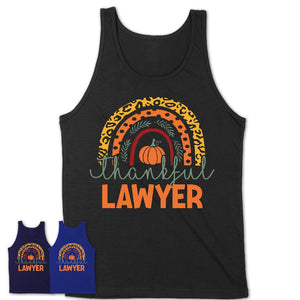 Thankful Lawyer Shirt, Pumpkin Rainbow Sweater for Fall Lovers, Thanksgiving Gift for Lawyer Women