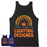 Thankful Lighting Designer Shirt, Pumpkin Rainbow Sweater for Fall Lovers, Thanksgiving Gift for Lighting Designer Women