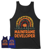 Thankful Mainframe Developer Shirt, Pumpkin Rainbow Sweater for Fall Lovers, Thanksgiving Gift for Mainframe Developer Women
