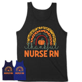 Thankful Nurse Rn Shirt, Pumpkin Rainbow Sweater for Fall Lovers, Thanksgiving Gift for Nurse Rn Women
