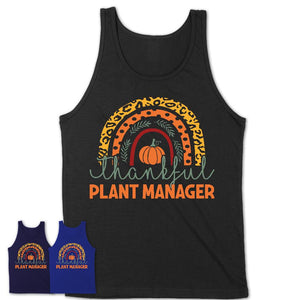 Thankful Plant Manager Shirt, Pumpkin Rainbow Sweater for Fall Lovers, Thanksgiving Gift for Plant Manager Women