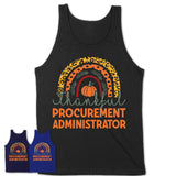 Thankful Procurement Administrator Shirt, Pumpkin Rainbow Sweater for Fall Lovers, Thanksgiving Gift for Procurement Administrator Women
