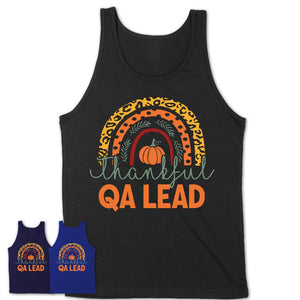 Thankful Qa Lead Shirt, Pumpkin Rainbow Sweater for Fall Lovers, Thanksgiving Gift for Qa Lead Women