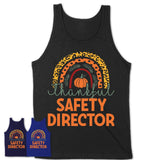 Thankful Safety Director Shirt, Pumpkin Rainbow Sweater for Fall Lovers, Thanksgiving Gift for Safety Director Women