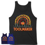 Thankful Toolmaker Shirt, Pumpkin Rainbow Sweater for Fall Lovers, Thanksgiving Gift for Toolmaker Women