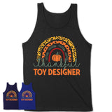 Thankful Toy Designer Shirt, Pumpkin Rainbow Sweater for Fall Lovers, Thanksgiving Gift for Toy Designer Women