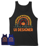 Thankful Ui Designer Shirt, Pumpkin Rainbow Sweater for Fall Lovers, Thanksgiving Gift for Ui Designer Women