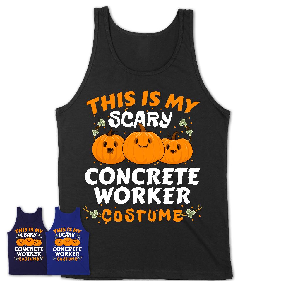This Is My Scary Concrete Worker Costume, Halloween Pumpkin Shirt, Funny Coworker Gift