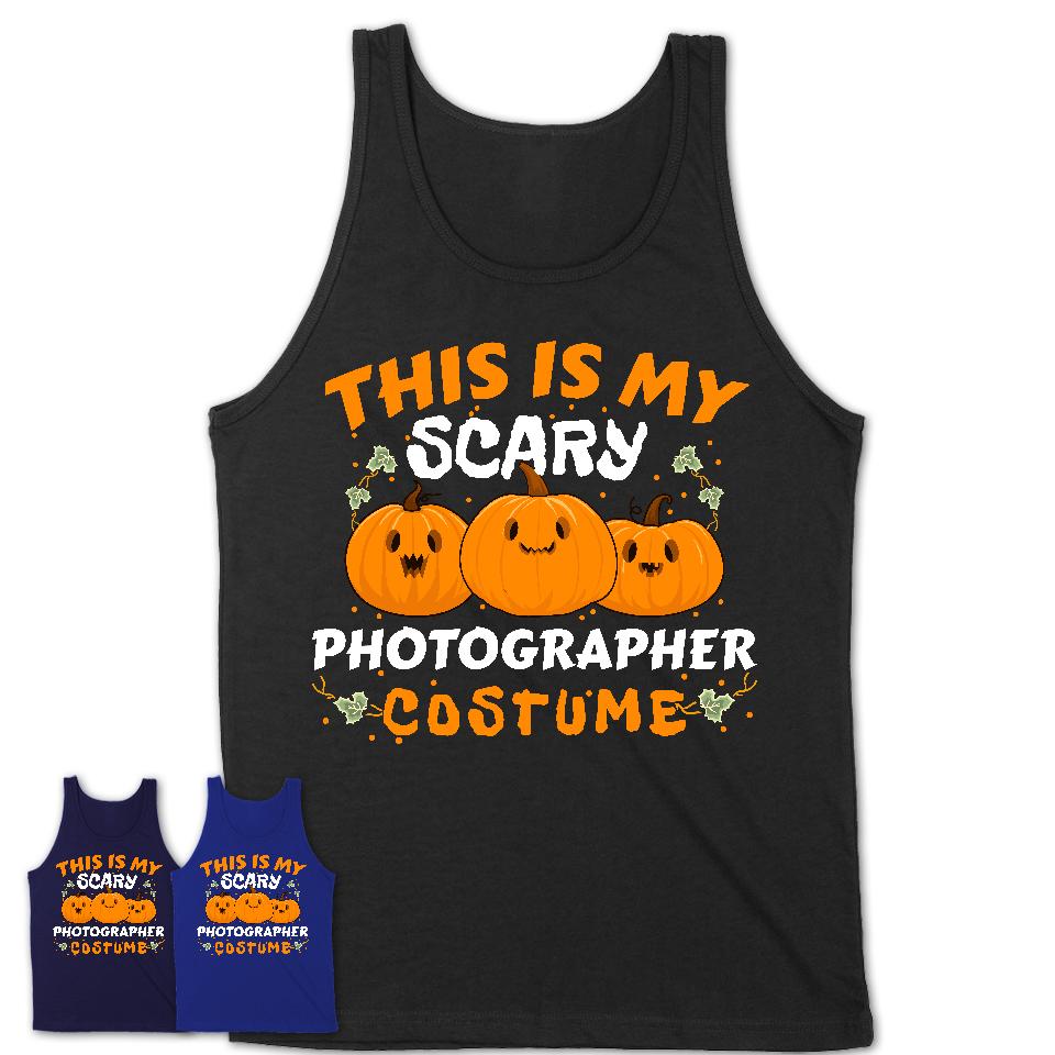 This Is My Scary Photographer Costume, Halloween Pumpkin Shirt, Funny Coworker Gift