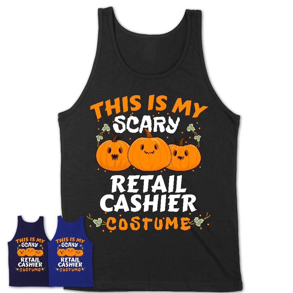 This Is My Scary Retail Cashier Costume, Halloween Pumpkin Shirt, Funny Coworker Gift