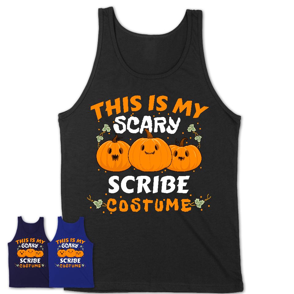 This Is My Scary Scribe Costume, Halloween Pumpkin Shirt, Funny Coworker Gift