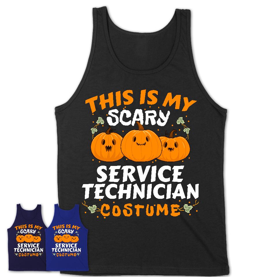 This Is My Scary Service Technician Costume, Halloween Pumpkin Shirt, Funny Coworker Gift