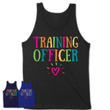 Training Officer Rainbow Lettering Heart Shirt, Employee Appreciation Gifts