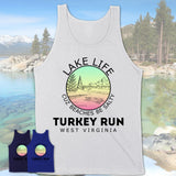 Turkey Run West Virginia Lake Life Cuz Beaches Be Salty Fishing Camping Team Shirt