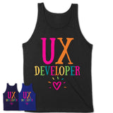 Ux Developer Rainbow Lettering Heart Shirt, Employee Appreciation Gifts