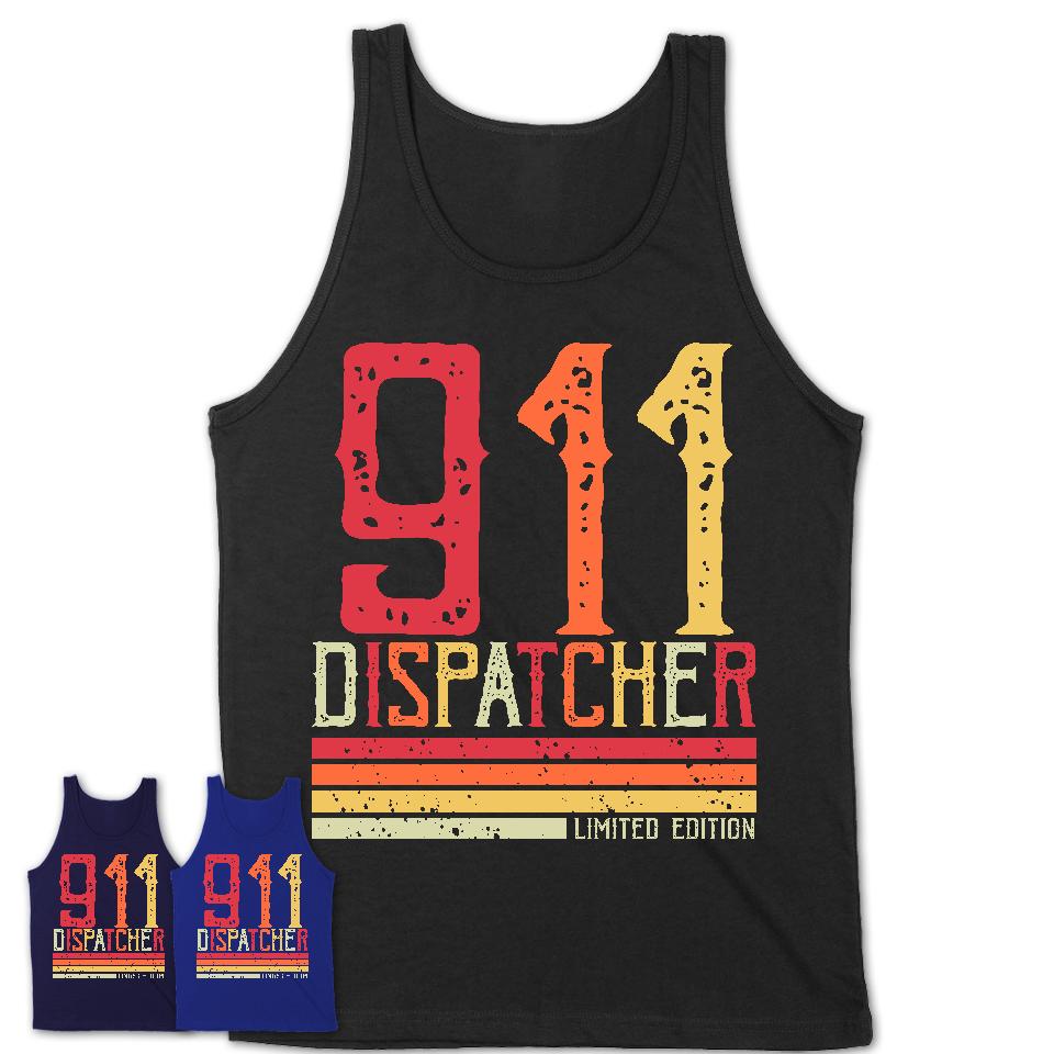 Vintage 911 Dispatcher Limited Edition Job Shirt, Coworker Birthday Gift Idea