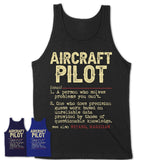 Vintage Aircraft Pilot Definition Shirt, Funny Coworker Gift Idea for Aircraft Pilot, New Job Gift
