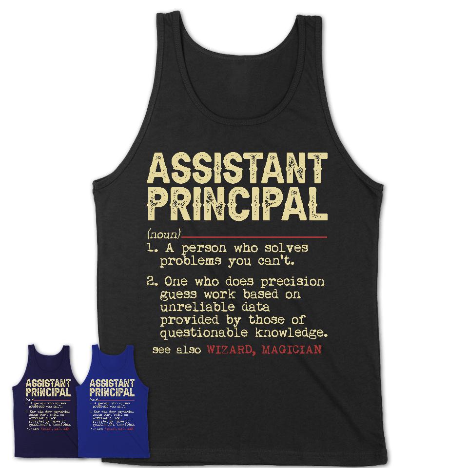 Vintage Assistant Principal Definition Shirt, Funny Coworker Gift Idea for Assistant Principal, New Job Gift
