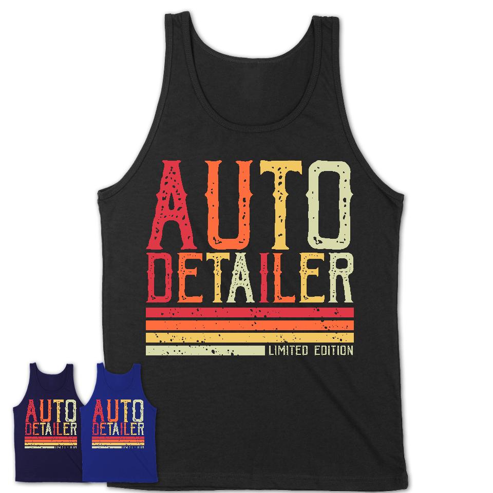Vintage Auto Detailer Limited Edition Job Shirt, Coworker Birthday Gift Idea
