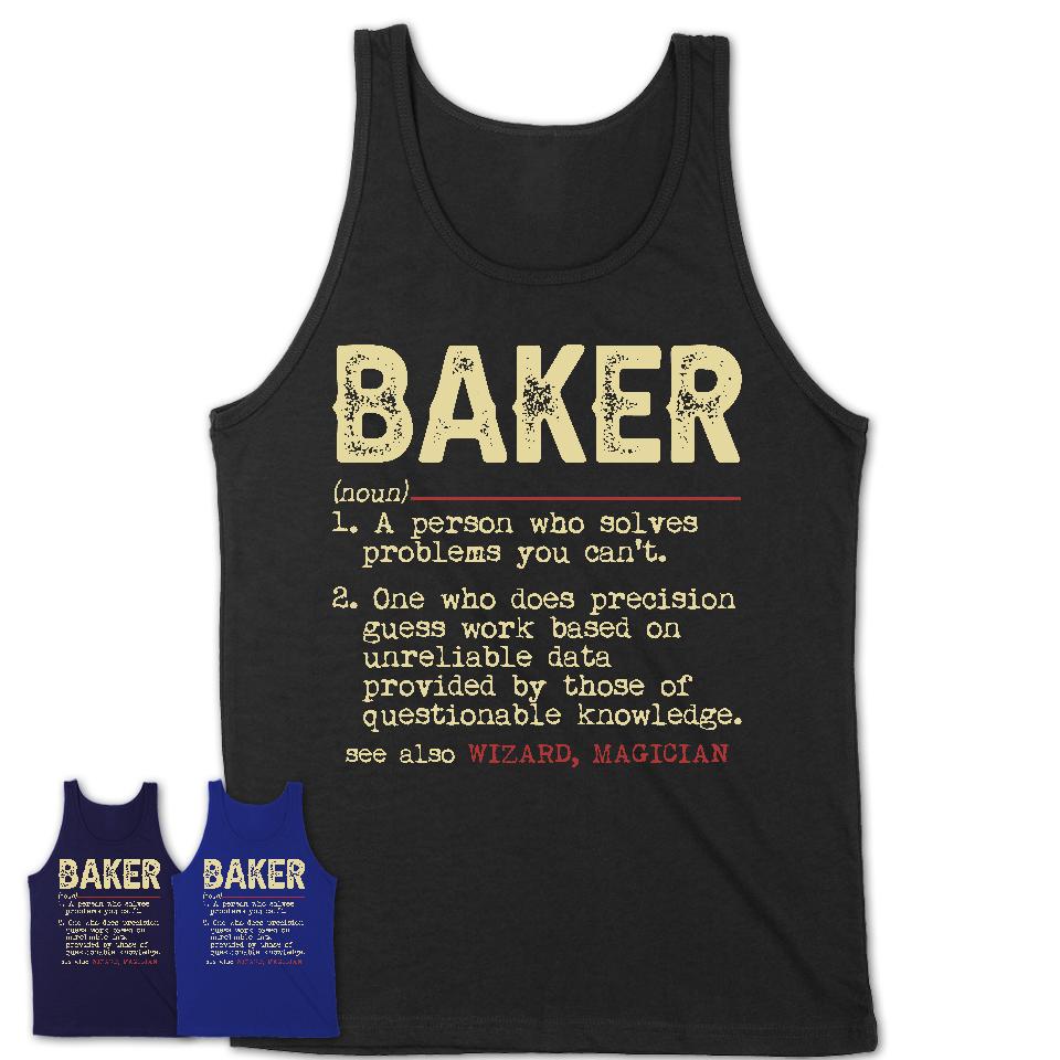 Vintage Baker Definition Shirt, Funny Coworker Gift Idea for Baker, New Job Gift